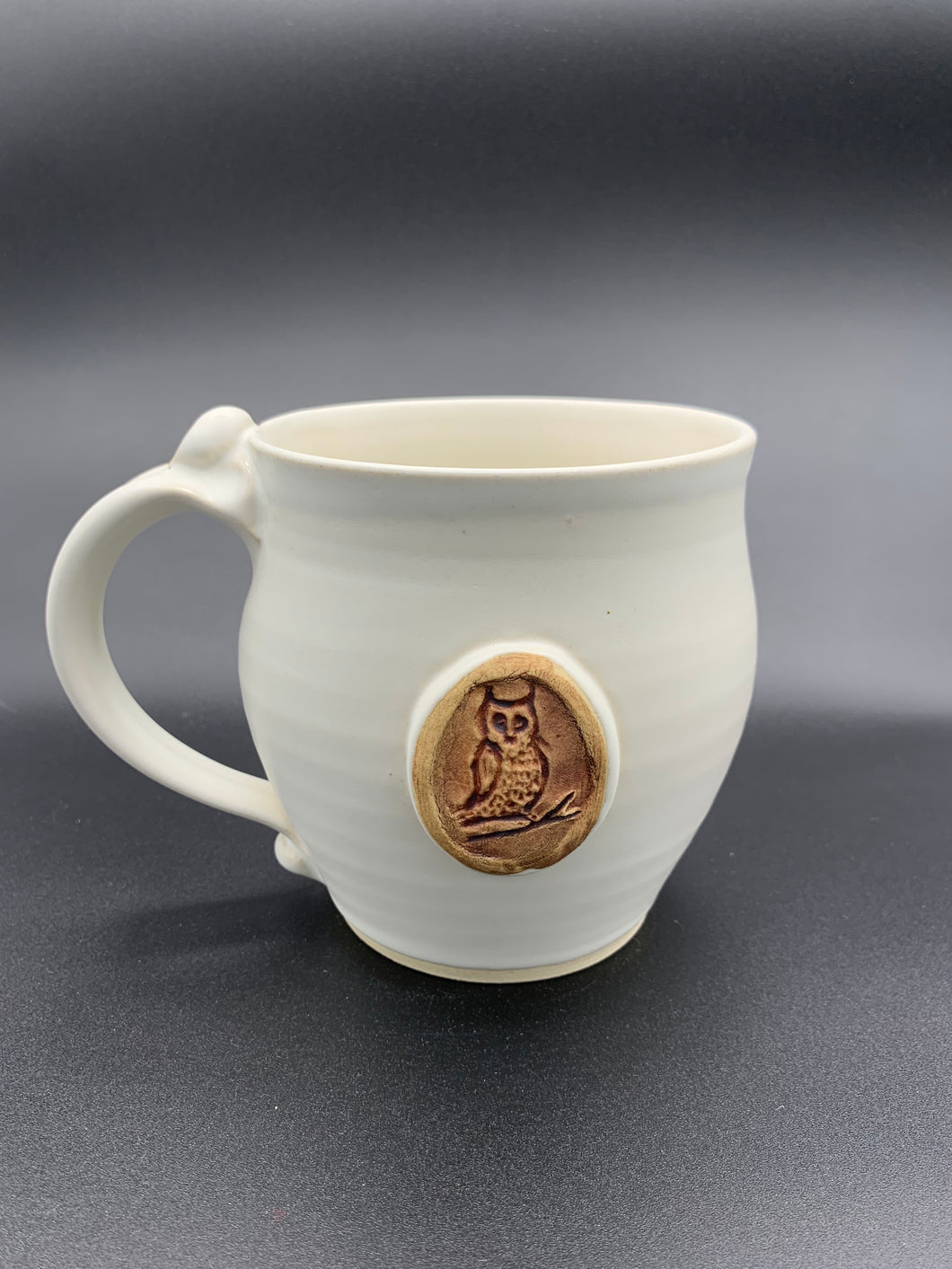 Latte/soup mug - the wise old owl of the Dunk River.