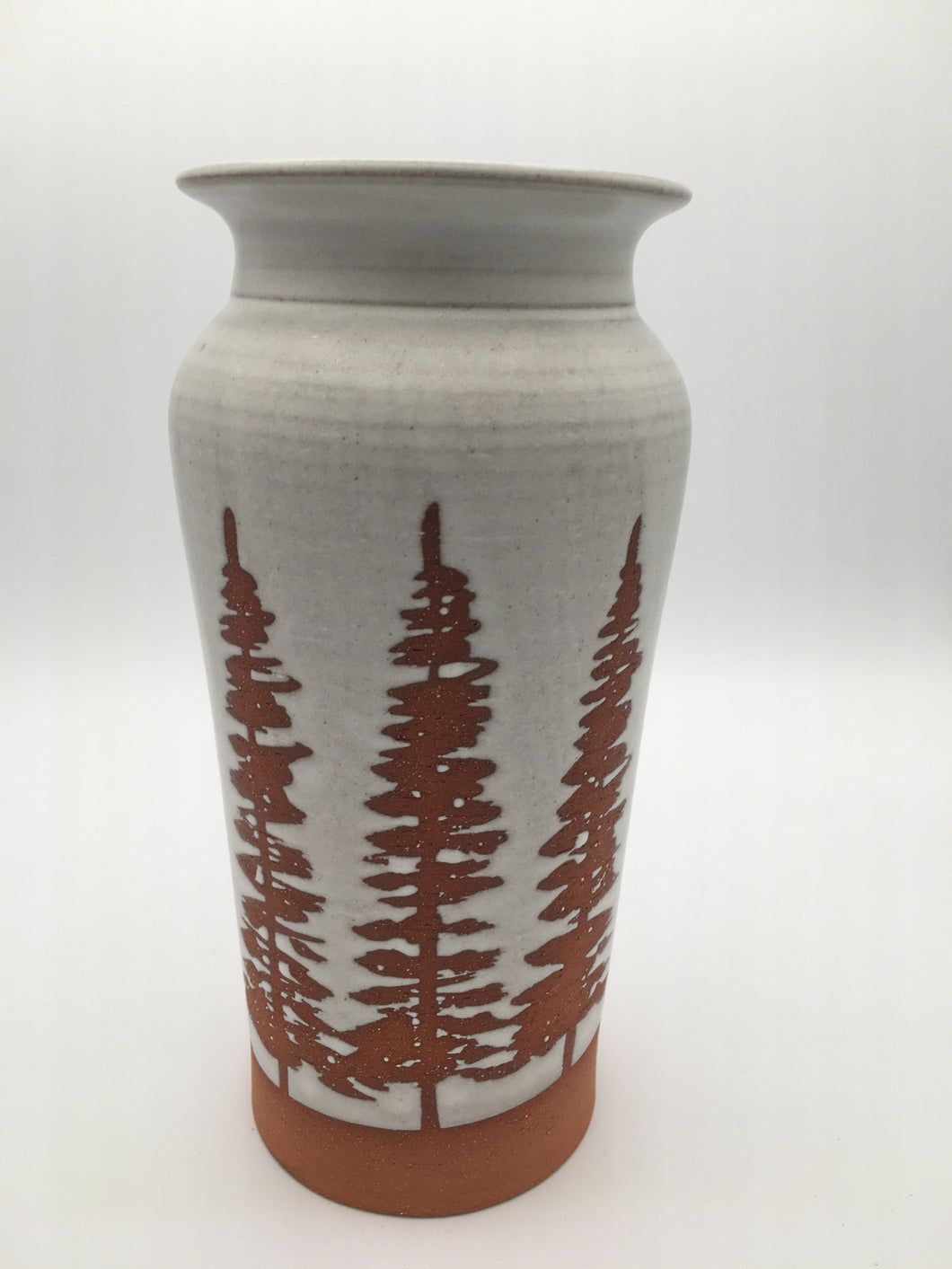Red clay tree vase